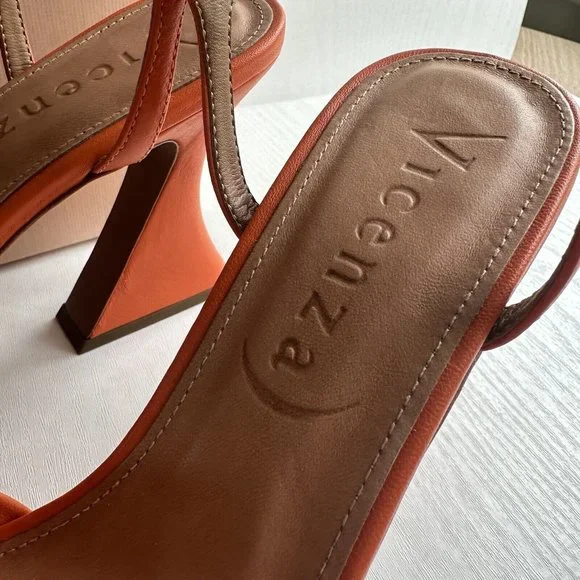 ANTHROPOLOGIE Vicenza Knotted Platform Heels Size 41 / UK 8 Orange BNIB - Picture 6 of 12